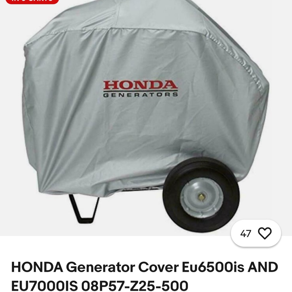 Honda Red Side Cover for EB2000i EU2000i - Picture 4 of 5